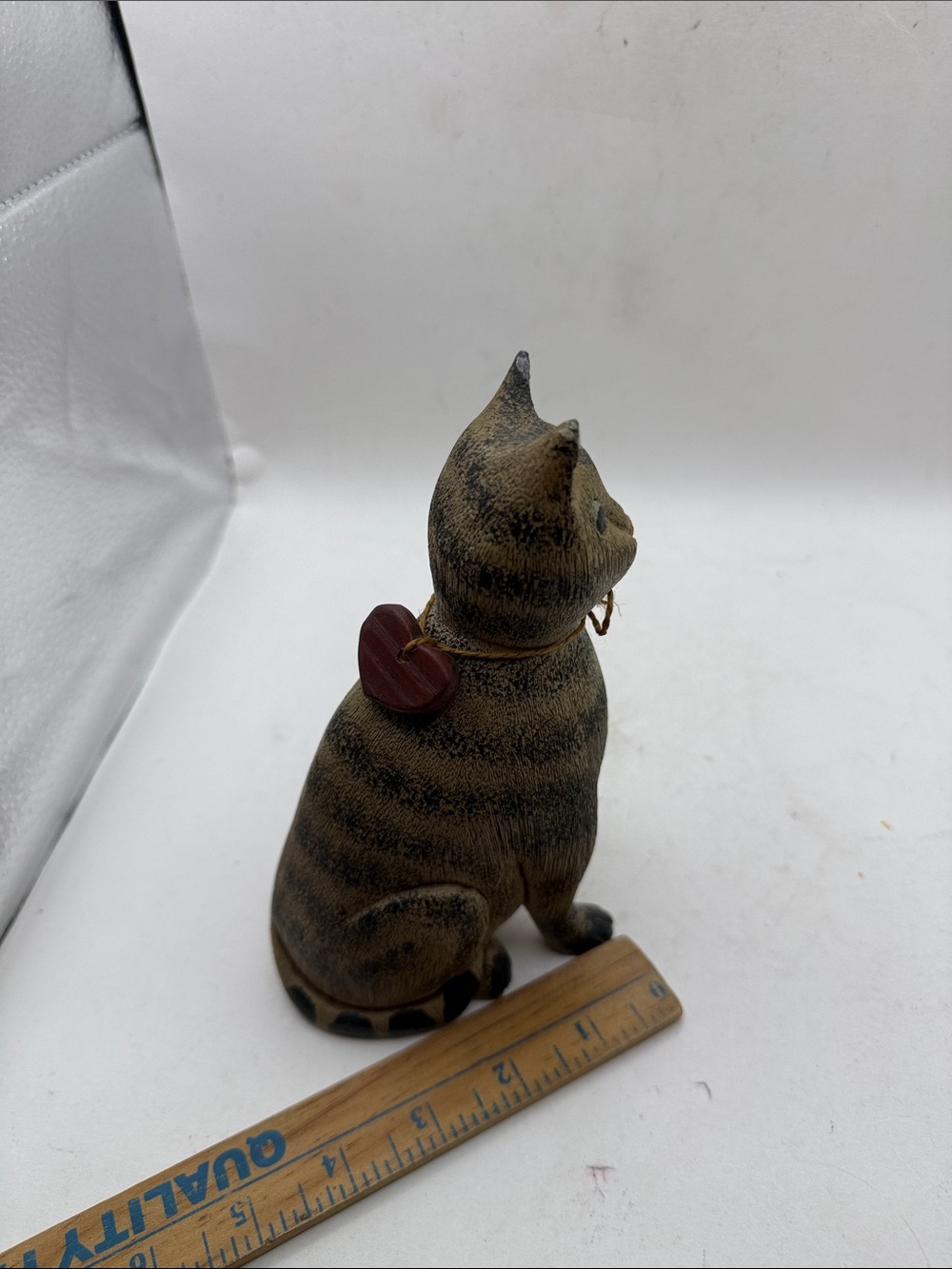 Vtg Signed Pat Croy Primitive Cat Folk Art Rustic Farmhouse Decor Collectible - Picture 12 of 14